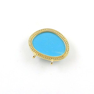 Impresionante Colgante Ovalado Chapado en Oro con Turquesa y Circonitas Cúbicas, con Dijes de Joyería de Moda Inspirados en la Cristiandad para Niños - Product Image 6