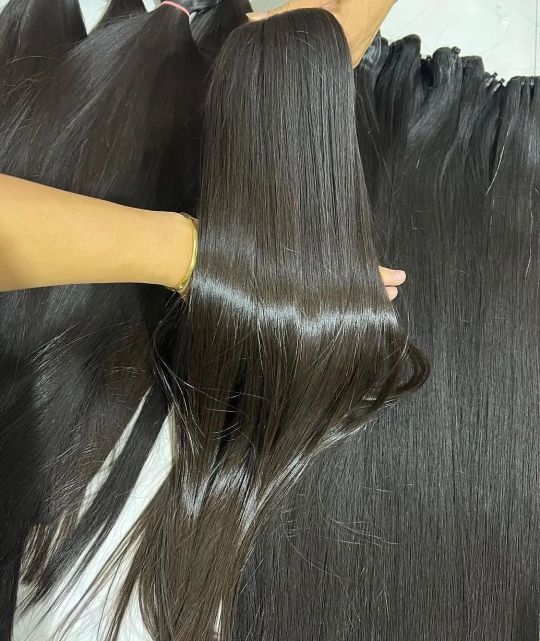 Extensiones de cabello humano liso de fábrica, pelo nigeriano/mercado de África, Color sin procesar, 1B, venta al por mayor