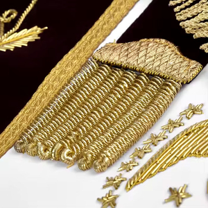Custom Embroidered Masonic Apron Black Gold Fringe Classical Style Badge <b>Sew</b>-On Garment Accessory - Product Image 5