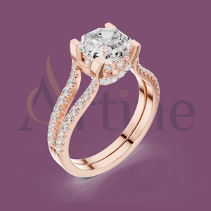 Anillo de compromiso estilo infinito 10K para amantes - Product Image 1