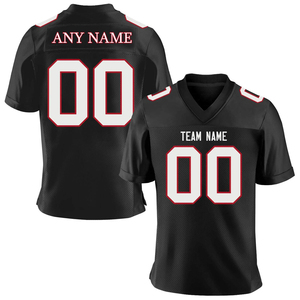 Camiseta de fútbol americano infantil personalizable, ajuste clásico con paneles de contraste de color, uniforme personalizado transpirable con nombre - Product Image 1