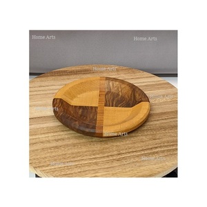 Assiette de chargeur en bois de qualité supérieure forme ronde taille personnalisée sous la plaque pour la maison hôtel restaurant utilisation - Product Image 1