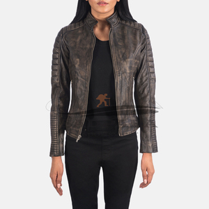 Chaquetas de mujer Piel de oveja genuina Cuero Elegante Ligero Manga completa Logotipo personalizado Ropa de calle Abrigos transpirables - Product Image 1