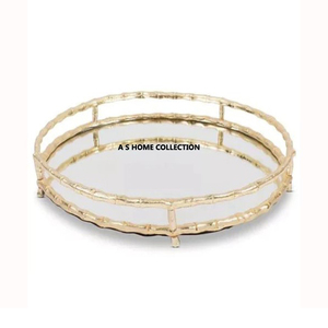 Plato decorativo para el hogar de aluminio con diseño de hojas de la mejor calidad, bandeja hecha a mano, superventas y excelente calidad - Product Image 3