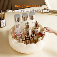 Organisateur de cosmétiques rotatif, support de rangement pour soins de la peau, support à rouges à lèvres, organisateur de parfums, plateau de rangement pour maquillage, présentoir à cosmétiques