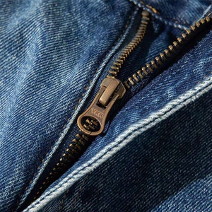 Shorts en jean pour homme personnalisés, taille mi-haute, unis, effet vieilli, vintage, coupe ample, délavés à l'acide, style streetwear d'été, OEM ODM, séchage rapide - Product Image 5