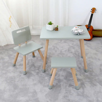 Ensemble Table et Chaises d'Étude Modernes en Bois pour Enfants, Vente en Gros, Durable, Écologique, Fabriqué au Vietnam - 1/2/4 Chaises
