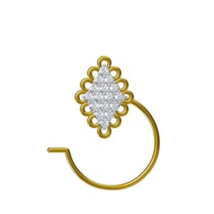 Touch of Sparkle Nose Artistry Wholesale 18K Fine Nose Pin pour les femmes Bijoux minimalistes élégants en or et diamant pour tous les jours - Product Image 1