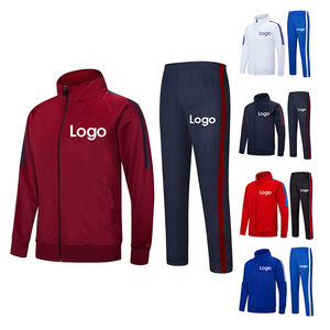 Chándales de rayas con estampado de sublimación para hombres, chándal atlético con cremallera completa de fútbol, Chándales, trajes, conjunto de Fitness Jogger de 2 piezas - Product Image 5