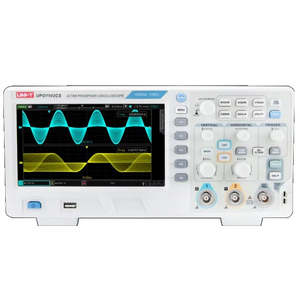 Oscilloscope numérique à fluorescence double canal UNI-T UPO1102CS 200 MHz avec fréquence d'échantillonnage de 1 GSA/s et profondeur de mémoire de 56 Mpts - Product Image 1