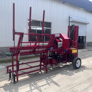 Fendeuse de bûches 45T, capacité de coupe 500 mm, moteur à essence 20 CV, convoyeur 3 m, roulement et boîte de vitesses - Product Image 1