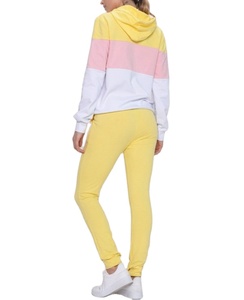 Conjunto Deportivo para Mujer, Color Verde, Diseño de Parches, Sudadera con Capucha y Pantalones, Estilo Informal, Ligero, de Algodón Teñido - Product Image 6