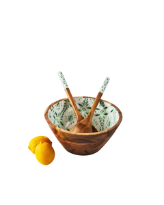 Tazón de resina epoxi para servir postres durante ocasiones especiales, tazón de madera de bambú con acabado Natural, sopa ecológica, ensalada de frutas - Product Image 5