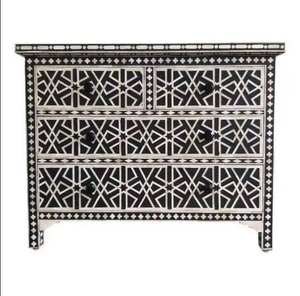 Bone and Shell Inlay Handmade Luxury Coffee Table Console Home Decor Furniture-Wholesale - Product Image 3