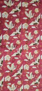 Tela Popelina Hecha a Mano en India, Estampado de Pájaro Rojo, Transpirable, Orgánica, Ligera, Peinada, 100% Algodón, Ecológica para Niñas y Niños - Product Image 3