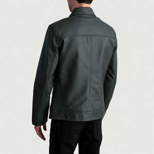 Chaqueta de invierno para hombre de diseño superior con cuello levantado manga completa 100% cuero de alta calidad personalizable precio razonable - Product Image 3