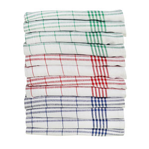 Chiffons de nettoyage de cuisine 100% coton avec motif à carreaux carrés tissés pour serviettes de cuisine à usage domestique - Product Image 2