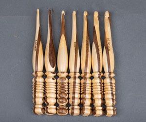 Crochets en bois faits à la main, organisateur d'artisanat, fournitures de couture, crochets de différentes tailles - Product Image 4