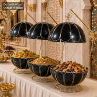XINGPAI Équipement de restauration : Réchaud de buffet suspendu de luxe avec finition en cristal et globe, pour mariage, service de buffet et maintien au chaud des aliments