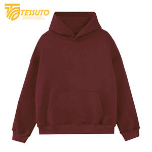 เสื้อฮู้ดผ้าฟลีซแบบสวมหัวสำหรับผู้ชายทรงโอเวอร์ไซส์ผ้าคอตตอน100% พิมพ์ลายแบบ DIY - Product Image 6