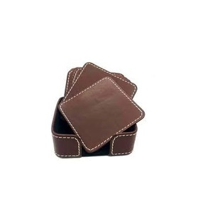 Sublimation Brown Leather Tea Stone <b>Coasters</b> Set Leather Beer Bulk Leather <b>Coaster</b> <b>for</b> <b>Drink</b> and at Low Price - Product Image 4