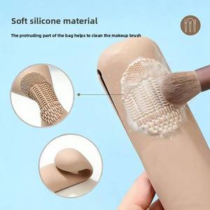 Organizador de Brochas de Maquillaje de Silicona, Moderno y Minimalista, Portátil, Impermeable, Plegable, Estuche para Lápices de Cejas, Bolsa de Almacenamiento - Product Image 4