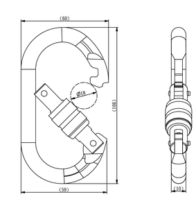 Mosquetón ovalado YIC020S - Product Image 4