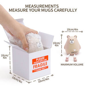 Juego de cajas de cartón corrugado blanco, caja de embalaje para tazas, fiesta de cumpleaños, regalo de Navidad, caja de embalaje, artesanías Diy, taza de café de vidrio - Product Image 2