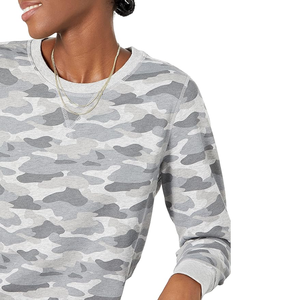 เสื้อสเวตเตอร์คอกลมของผู้หญิงผ้าฝ้าย100% หนา100% โลโก้ตามสั่ง - Product Image 3