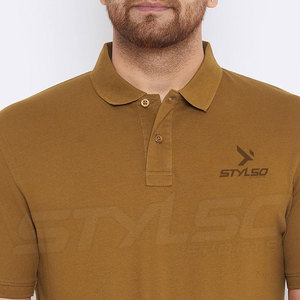 T-shirt polo à séchage rapide pour hommes, vêtements de sport unisexe respirants, tissu tricoté à motif solide, adapté à l'extérieur - Product Image 6