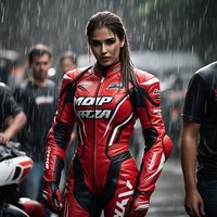 Setelan sepeda motor kulit sapi merah-pinggang dapat disesuaikan, CE Elbow/pelindung lutut, 1.3mm, pilih warna kustom Anda-tahan air