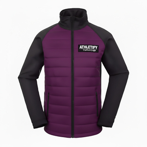 Veste à bulles pour homme, fermeture éclair intégrale, polyester léger, respirant et durable, veste décontractée pour la randonnée et l'aventure. - Product Image 1