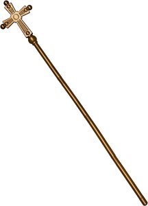 Bishop crozier สำหรับ Christ ที่ทันสมัยทำด้วยโลหะ Crook สดใสเพลาทองโดยรวมเสร็จในวันพ่อทั้งกระโดด crozier - Product Image 5