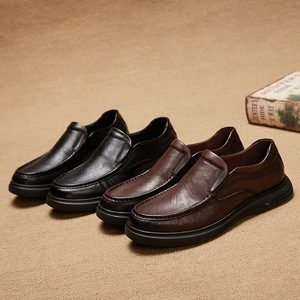 Chaussures de sécurité de bureau pour hommes, à bout pointu, respirantes, en cuir de vachette, avec logo personnalisé, de haute qualité - Product Image 1