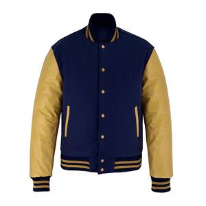 Dernière conception 2025 OEM hommes bleu polaire en cuir manches High Street Letterman Varsity veste prix de gros Varsity - Product Image 1