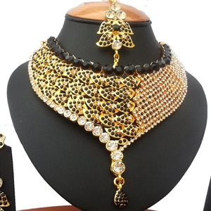 Ensemble de bijoux artificiels traditionnels en alliage vintage à fleurs pour femmes, fiançailles, anniversaire, mariage, fête nuptiale, collier, boucles d'oreilles - Product Image 2