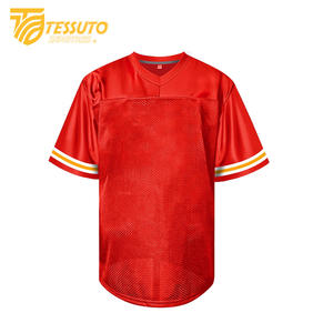 Vêtements de sport imprimés partout Chemises de football classiques vintage Maillot de football personnalisé T-shirt de football à col en V pour hommes - Product Image 5