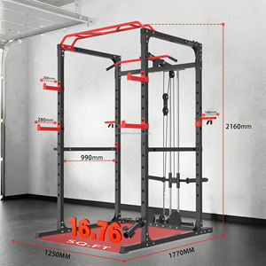 Jaula de Potencia Multifuncional para Entrenamiento de Fuerza en Casa, Máquina de Sentadillas, Equipo Completo para Remo y Polea Lateral - Product Image 3