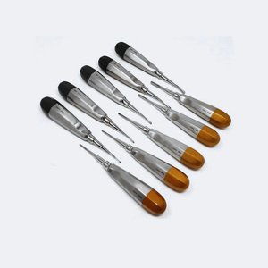 Set d'élévateurs à extraction dentaire manuelle de qualité allemande 10 Pcs 1.5MM-5MM CE Approved Lightweight Ergonomic Grip Luxating Straight - Product Image 1