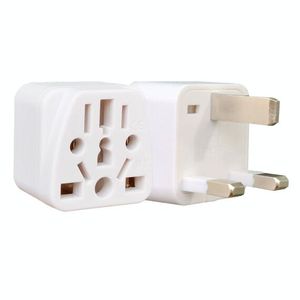 2-Pack White UK <b>Plug</b> Converter WY-7 10A 250V for Travel <b>Adapters</b> - Product Image 1