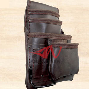 Sac à outils pour électricien en cuir épais, grande capacité de rangement, avec poignées robustes, nouvel arrivage - Product Image 5