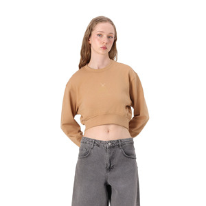 Novedades: Sudadera con Capucha Oversize Casual para Mujer, Estilo Urbano, Invierno, 320 GSM, Personalizable, Color Beige, 100% Algodón - Product Image 4