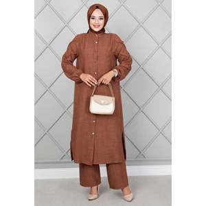 Hijab Traje de 2 piezas Mangas marrones - Product Image 1
