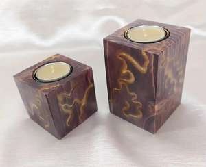 Bougeoir décoratif élégant en marbre naturel de forme ronde bougeoir de luxe pour la décoration interne - Product Image 3