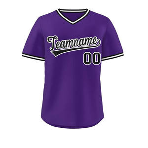 Sublimación en blanco amarillo Material poliéster marca transpirable vintage béisbol Jersey hombres mujeres - Product Image 3