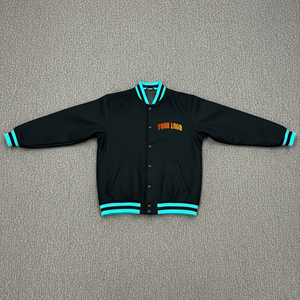 Chaqueta Varsity de Béisbol Personalizada al por Mayor, 100% Lana, Estilo Universitario Vintage, Logotipo Bordado, Cremallera, Lona Impermeable, con Capucha para Hombre - Product Image 1