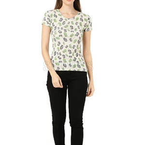 Conçu sur mesure T-shirt pour femme Matériau écologique respirant pour l'été Look imprimé personnalisé - Product Image 5