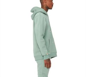 Conjuntos apilados con logotipo 3D personalizado para hombre, pantalones acampanados de invierno de dos piezas para Sudadera con capucha y estampado abullonado, chándales de talla grande, chándal para primavera - Product Image 3