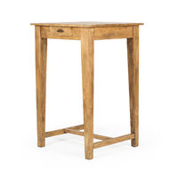 Table de bar pliable en bois de manguier massif élégante et durable pour une utilisation polyvalente à la maison, à l'hôtel ou à la ferme