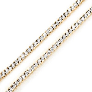 Conjunto milagroso de 2MM, collar de cadena de tenis, joyería de Hip Hop dorada de alta calidad para mujer, collar helado ostentoso personalizable para bodas - Product Image 1